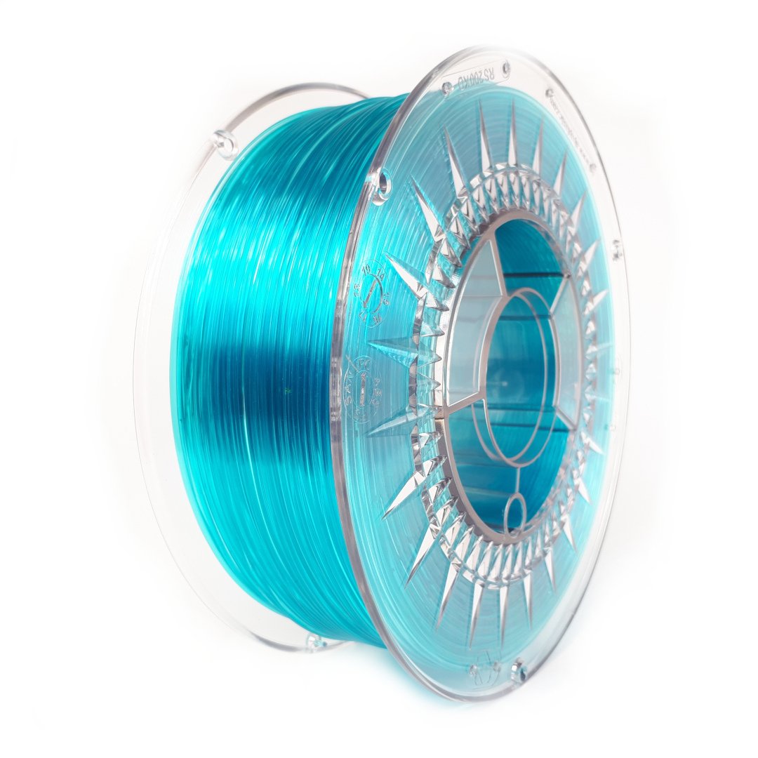 Filament Devil Design PET-G 1,75 mm 1 kg - modrý průhledný