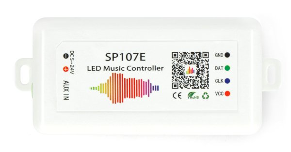Ovladač pro adresované RGB Bluetooth LED pásky a pásky SP107E LED Music Controller - světelné a hudební efekty