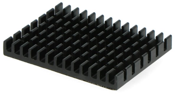 Chladič 40x30x5mm pro Raspberry Pi 4 s tepelně izolační páskou - černý