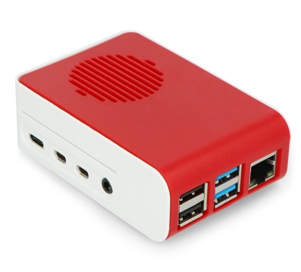 Pouzdro pro Raspberry Pi 4B - ABS - bílá červená - LT-4A11