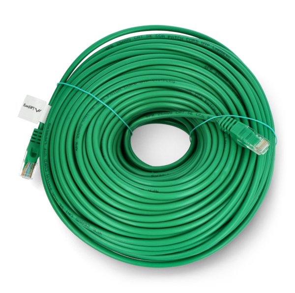 Lanberg Ethernet Patchcord UTP 5e 50m - zelený