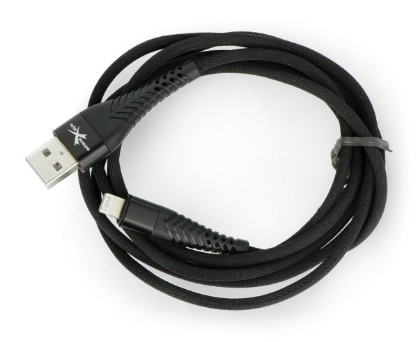 Kabel eXtreme Spider USB A - Lightning pro iPhone / iPad / iPod 1,5 m - černý
