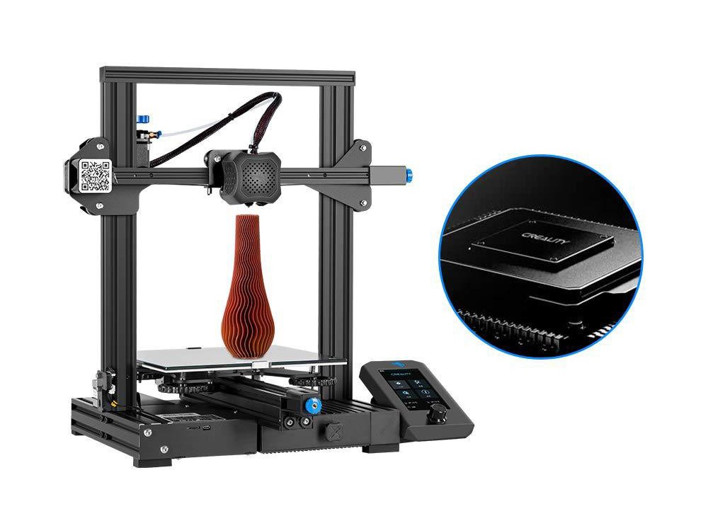 3D tiskárna Creality Ender-3 v2 vybavená tichou základní deskou