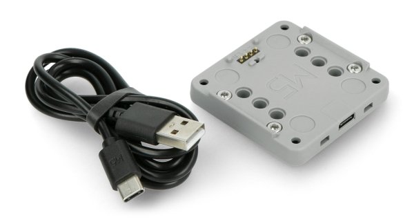 Nabíjecí stanice M5GO pro M5Stack Core je dodávána s kabelem USB typu C.