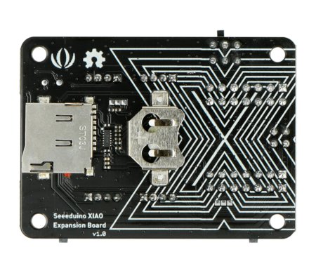 Sloty pro kartu microSD a baterii CR1220 jsou umístěny na zadní straně desky.