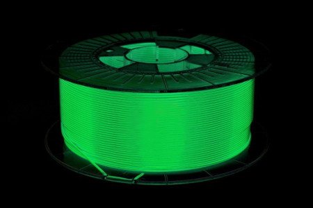 Filament Spectrum S-Flex 90A svítí ve tmě zeleně.