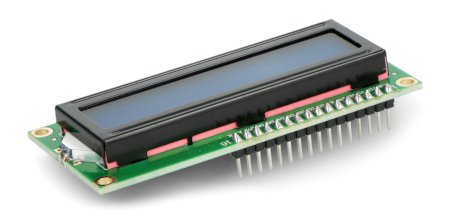 LCD displej 2x16 znaků modrý s konektory - justPi