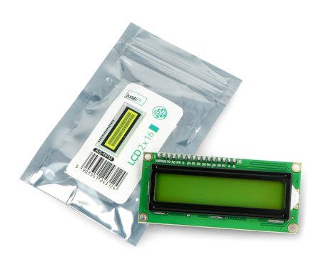 LCD displej 2x16 znaků zelený s konektory - justPi