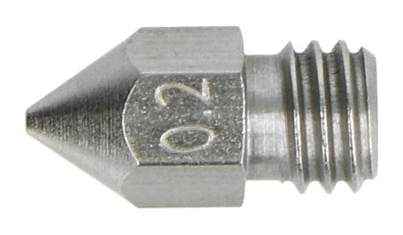 Tryska 0,2 mm MK8 - 1,75 mm vlákno - nerezová ocel