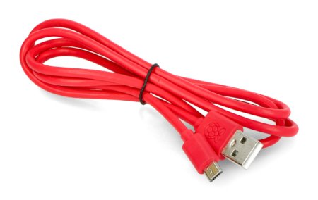Červený microUSB kabel