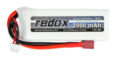Balení Li-Pol Redox 2000mAh 20C 2S 7,4V