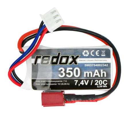 Balení Li-Pol Redox 350mAh 20C 2S 7,4V