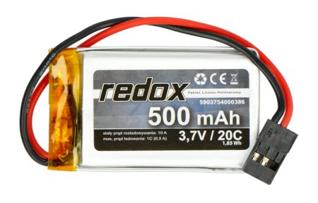 Baterie Li-Pol Redox 500mAh 1S 3,7V