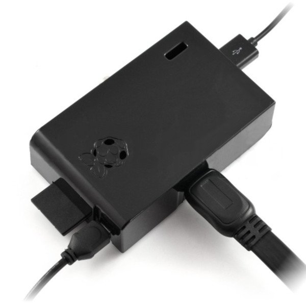Kabel HDMI Blow připojený k pouzdru Raspberry Pi