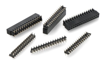 Sada obsahuje 10 konektorů samec a 10 konektorů samice 2x15 pin s roztečí 2,54 mm.