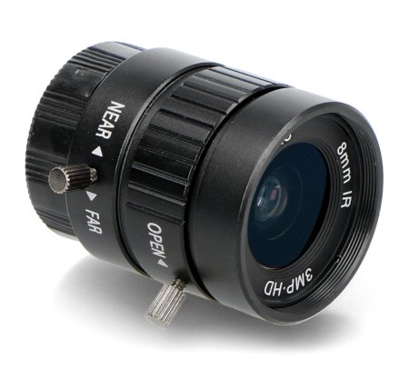 8mm objektiv CS-Mount - manuální nastavení ostření - pro kameru Raspberry Pi - ArduCam LN039.