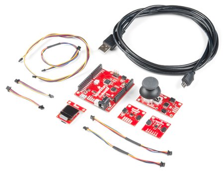 Obsah sady SparkFun Qwiic Pro Kit.