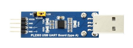 USB-UART (TTL) převodník s čipem PL2303.
