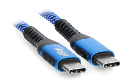 Kabel Akyga USB typ C - USB typ C modrý - 1m - AK-USB-37