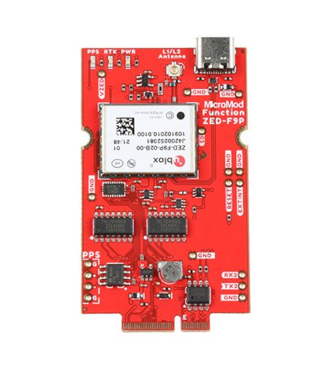 Funkční deska MicroMod - GPS modul se systémem ZED-F9P.