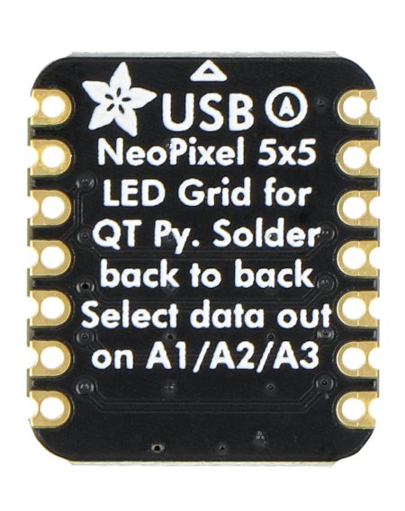 Modul s RGB 5x5 LED maticovým displejem od Adafruit.