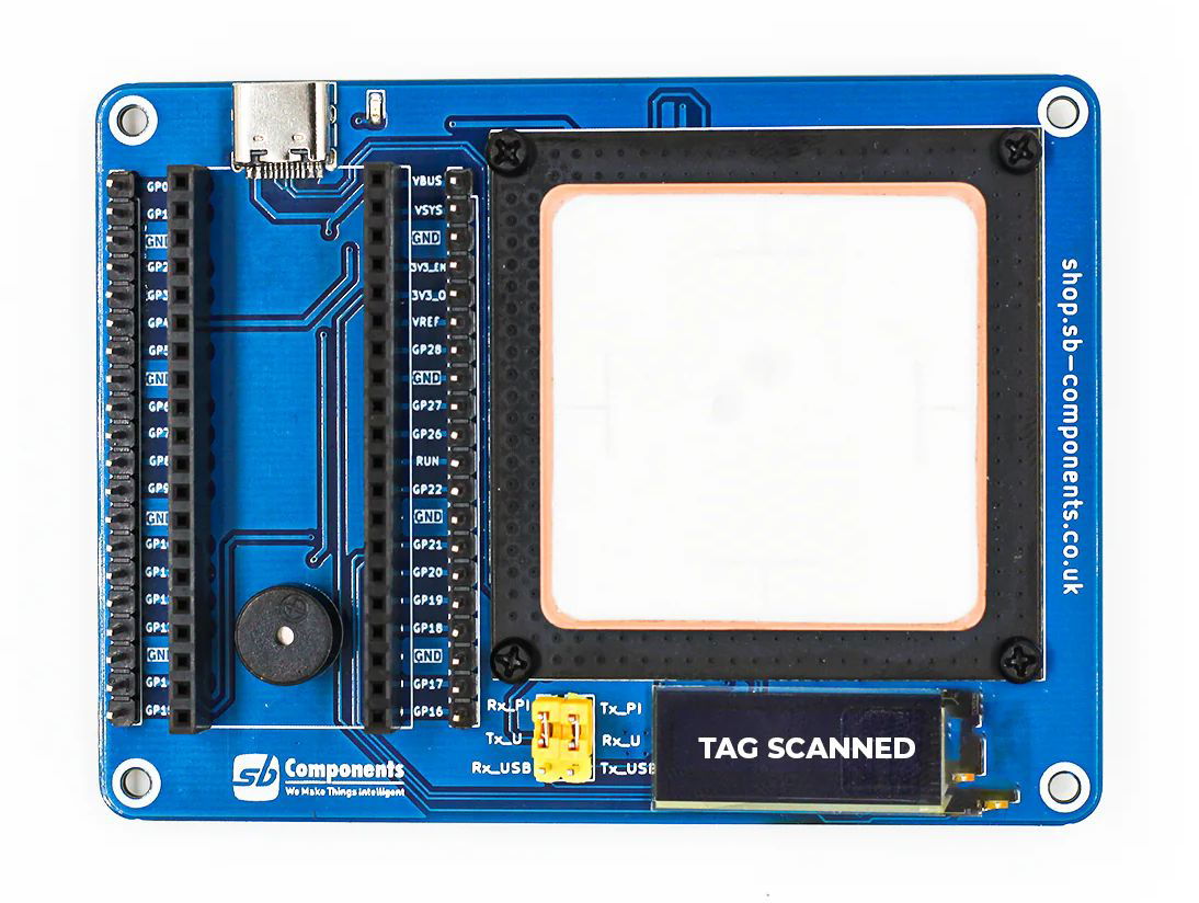 UHF Lite Expansion - rozšiřující deska s RFID modulem pro Raspberry Pi Pico - SB Components 26494