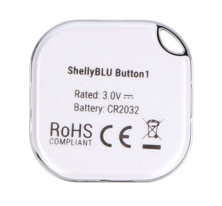 Shelly BLU Button1 - Tlačítko pro akci a aktivaci scény Bluetooth - bílé
