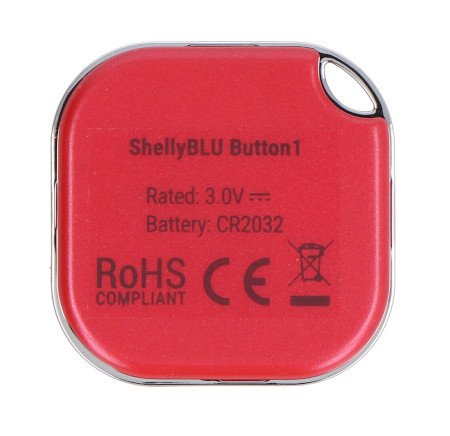 Shelly BLU Button1 - Bluetooth akční tlačítko a tlačítko pro aktivaci scény - červené