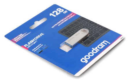 Flash disk GoodRam - USB 3.2 gen. paměťová karta - UNO3 stříbrná - 128 GB