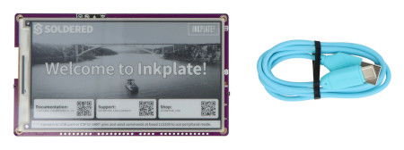 Inkplate 5 s krytem - displej e-paper 5,2'' 960 x 540 px - ESP32 - kompatibilní s Arduino - Pájené 333256