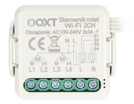 Tuya - 2kanálový mini WiFi ovladač rolet - Android / iOS aplikace - OXT SWT28