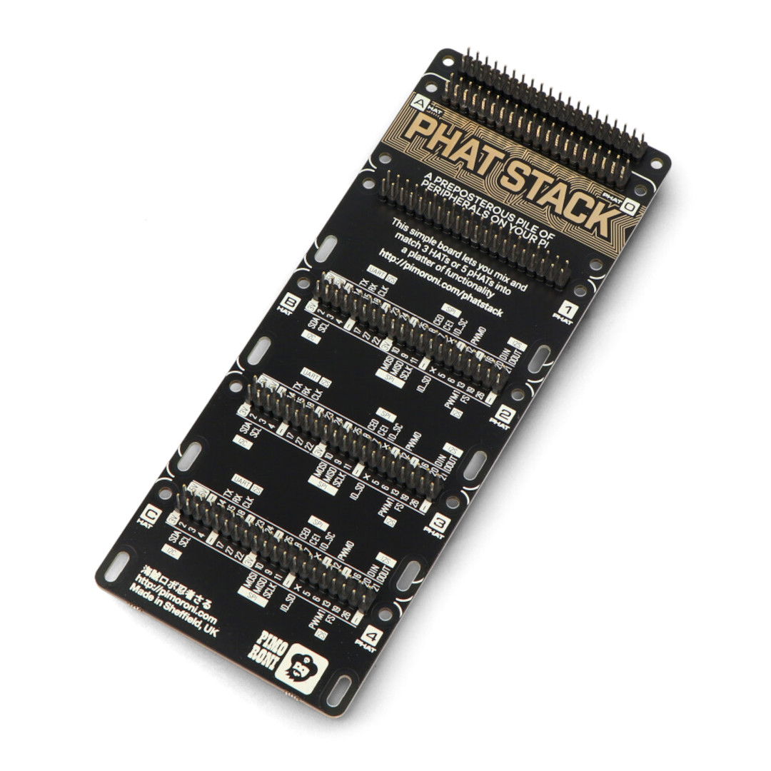 pHAT Stack - pin expander pro Raspberry Pi - sestavená sada - Pimoroni PIM322