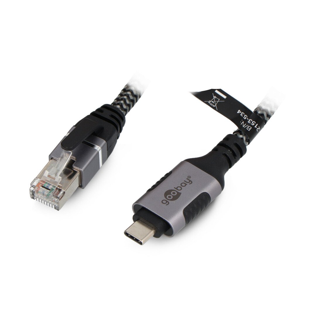 Goobay USB typ C 3.1 - RJ45 FTP cat 6 síťový kabel - 1,5m