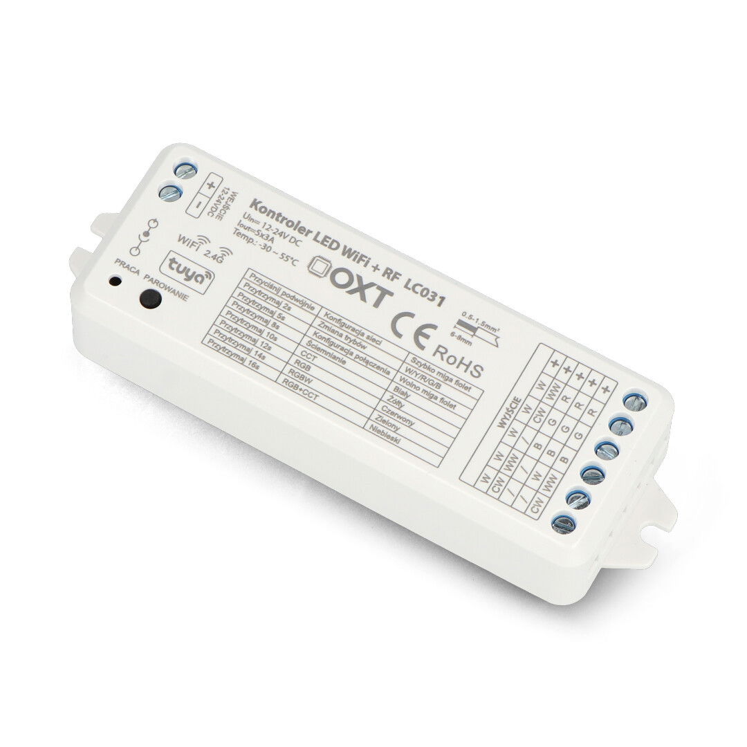 Tuya - RGBW + CCT 5v1 ovladač LED pásku - ZigBee / RF SD - Android / iOS aplikace - OXT LC031