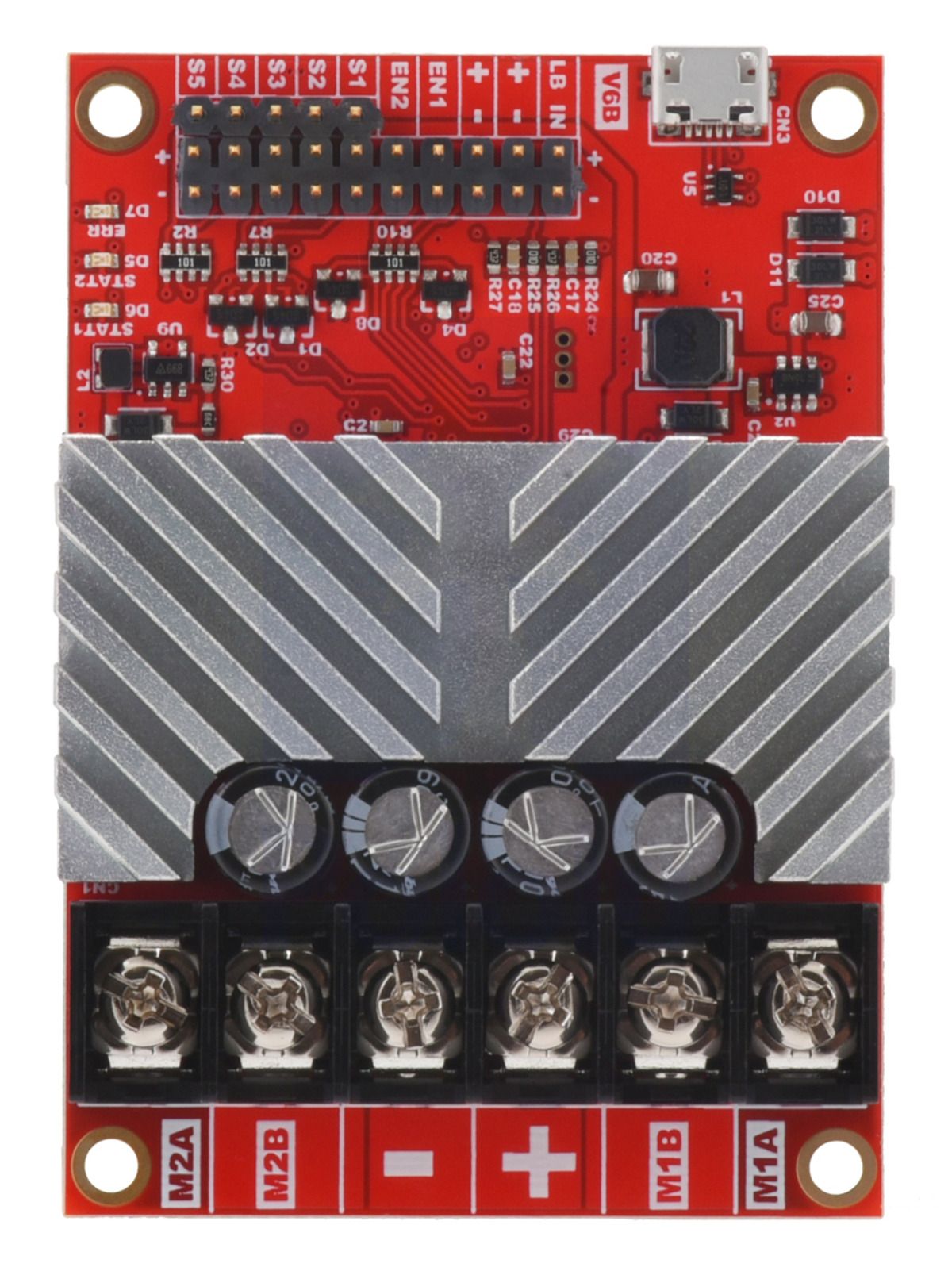 RoboClaw 2 x 15 A USB V6B - dvoukanálový ovladač motoru 34 V / 15 A - Pololu 3683