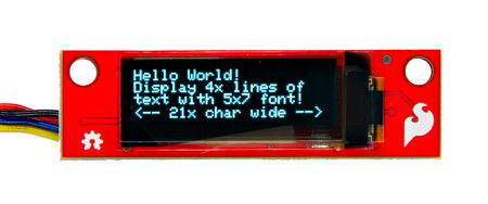 OLED displej modrý 0,91'' 128 x 32 px I2C - Qwiic - SparkFun LCD-24606