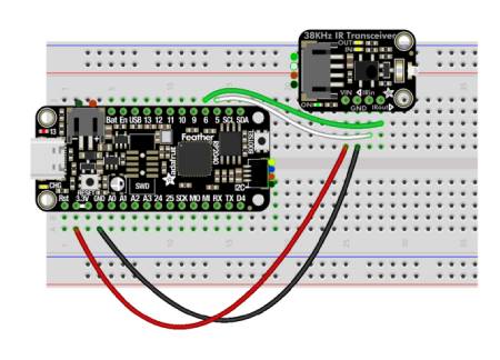 Modul infračerveného vysílače a přijímače - 940nm + 38KHz - STEMMA JST PH 2mm - Adafruit 5990