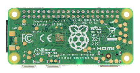 Raspberry Pi Zero 2 WH 512 MB RAM - WiFi + BT 4.2 - s konektory