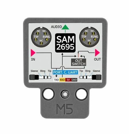 MIDI - modul ovládání a syntézy zvuku - SAM2695 - Modul rozšíření jednotky - M5Stack U187