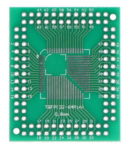 Adaptér PCB - TQFP32-64-100-pin na DIP