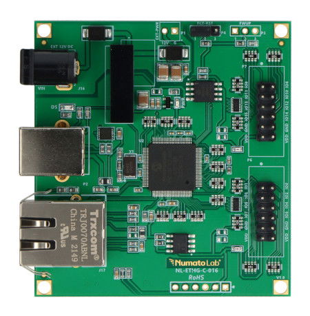 Numato Lab – 16kanálový ethernetový GPIO modul s analogovými vstupy – Horní konektory – NLETHGC016-HA