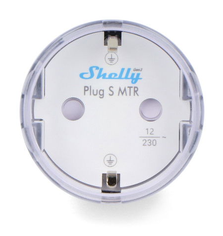 Shelly Plug S Gen3 - chytrá zásuvka WiFi / Bluetooth / Matter s měřením energie - bílá