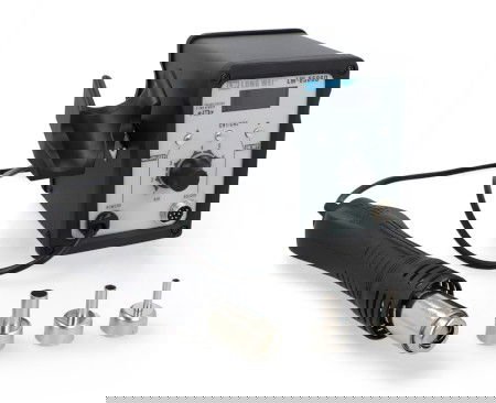 Horkovzdušná a hrotová pájecí stanice LongWei LW-8586D 2v1 s ventilátorem v žehličce - 700 W