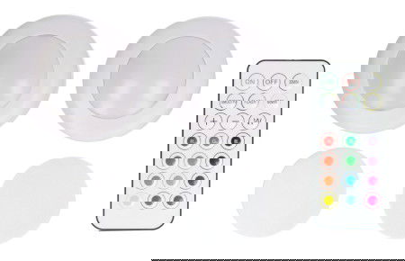 Sada RGBW LED lamp s dálkovým ovládáním - KC007 - 16 barev - 62,2 x 27,6 mm - 2 ks - Bambu Lab