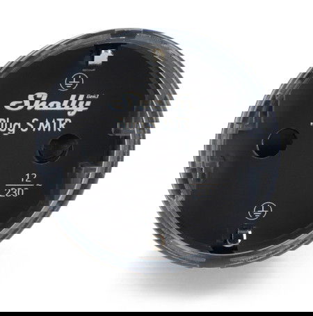 Shelly Plug S Gen3 - Chytrá WiFi / Bluetooth / Matter zásuvka s měřením energie - Černá