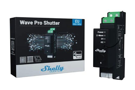 Shelly Qubino Wave Pro Shutter - 2kanálové Z-Wave relé s měřičem výkonu na DIN lištu