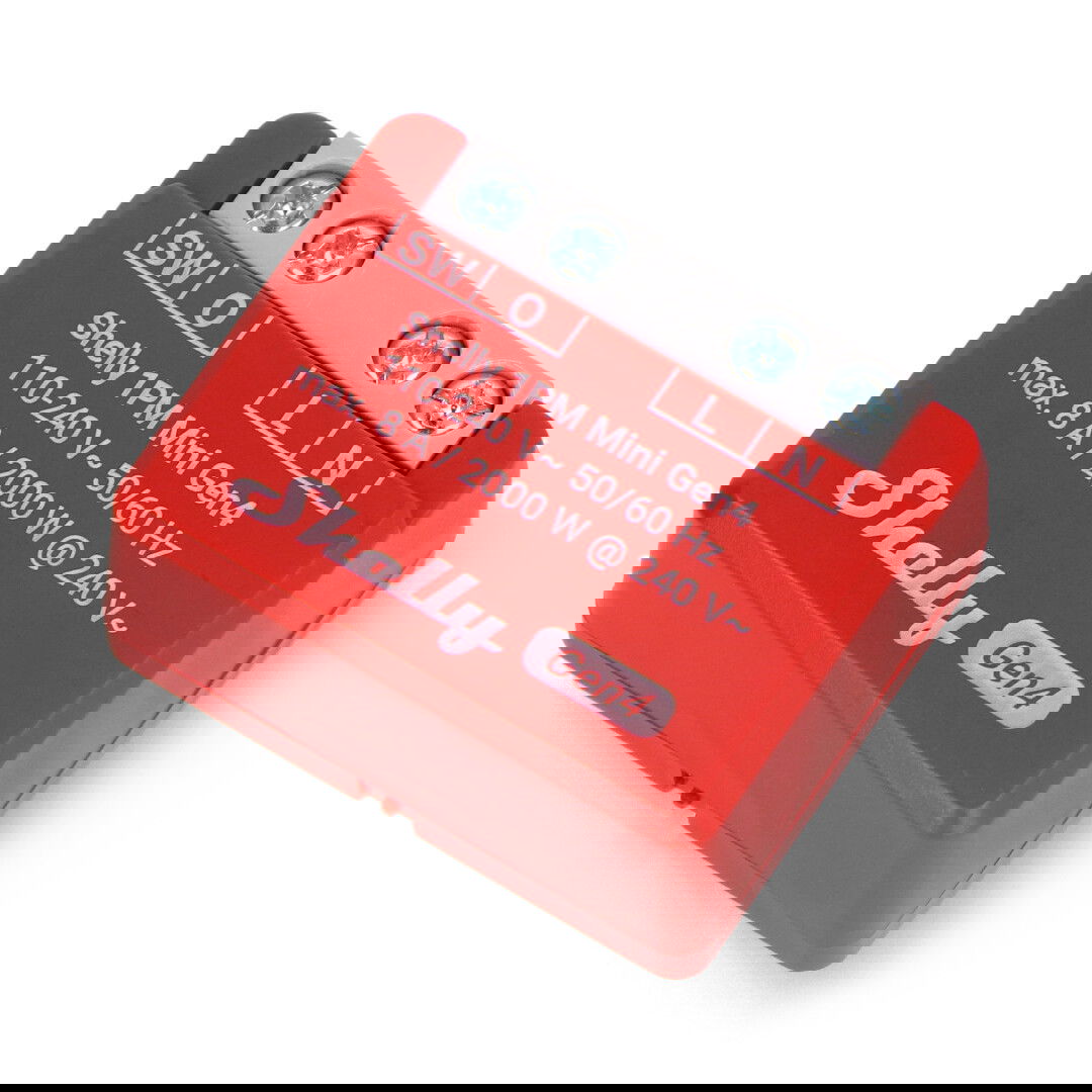 Shelly 1PM Mini Gen4 - relé 240V/8A WiFi/Bluetooth/ZigBee - aplikace pro Android/iOS