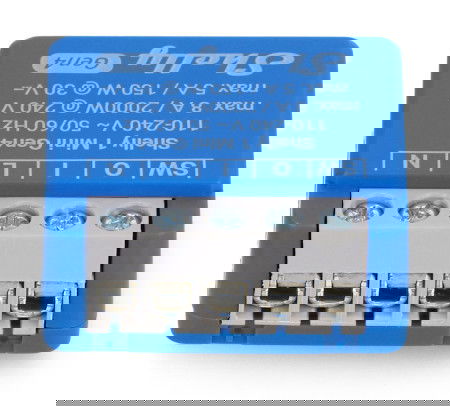 Shelly 1 Mini Gen4 - relé 240V/8A WiFi/Bluetooth/ZigBee - aplikace pro Android/iOS
