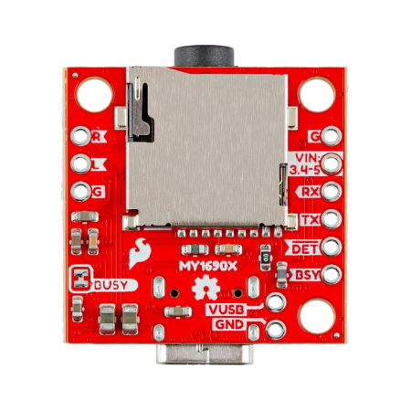 Přehrávač audio - MP3 a WAV přehrávač - MY1690X-16S - SparkFun BOB-28038