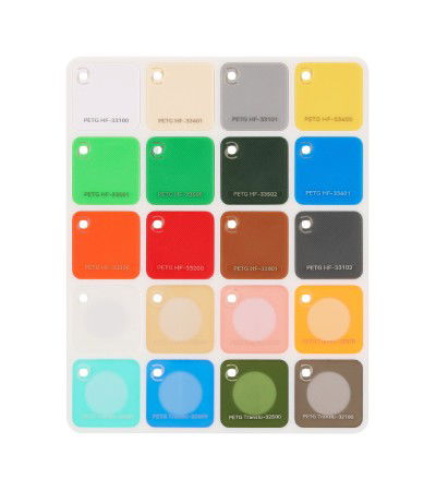 Vzorky bambusových filamentů - sada vzorků filamentů Bambu Lab - 80 ks.